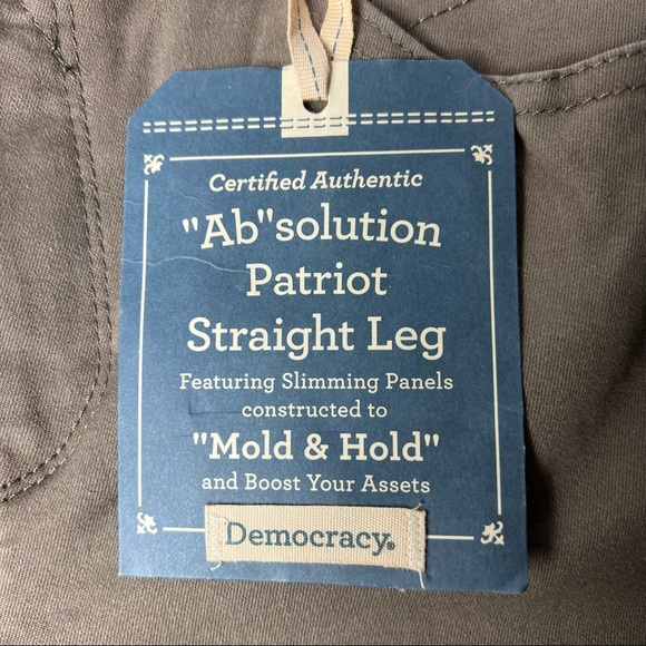 352 Democracy Brown BROL Straight Leg Pants Ab Solutions - Picture 6 of 12